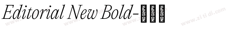 Editorial New Bold字体转换